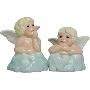 Pacific Giftware Cupid Angels - Magnetic Salt & Pepper Shakers - They Kiss