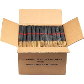 2000 Unscented Charcoal Black Incense Sticks 11" Bulk - 100% Natural Charcoal, Joss and Bamboo Punk Blanks - Great for DIY Aromatherapy Incense Making.