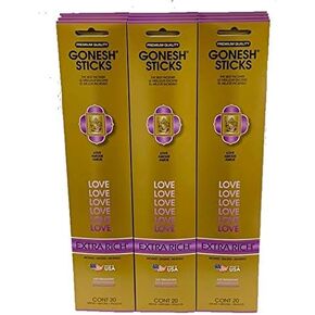 Gonesh Incense Sticks Extra Rich Collection: Love 12 Pack (20 Sticks/Pack)