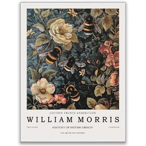 William Morris Toadstool Prints,William Morris Exhibition Print, William Morris Poster, Vintage Wall Art,Mushroom Artwork Botanical Art Wall Decor for Bedroom Living Room 12x16in Unframed poster