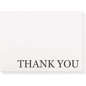 120 Pack Thank You Cards Bulk with Envelopes for Weddings, Bridal Showers, Graduations - Minimalist Black and White Design (5x4 In)