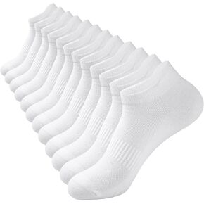 Ankle Socks for Women, Cotton Running Athletic Socks with Heel Tab Low Cut Sports No Show Socks 6 Pairs