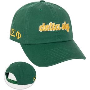 Desert Cactus Delta Sigma Phi Baseball Hat DSP Brimmed Embroirderd Hats Cap Adjustable Cloth Strap Adult (Style D) Green