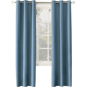 Sun Zero Cooper Thermal Insulated Energy Efficient Grommet Curtain Panel, 40" x 84", Blue