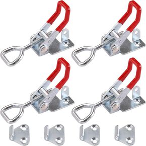 4PCS Toggle Clamp Adjustable Toggle Latch Clamp with Keyhole 180kg/396lbs Holding Capacity for Cabinet Boxes Trunk Door and Closet