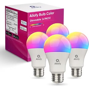 LED Light Bulbs, Smart Light Bulbs That Compatible with Alexa & Google Assistant, Color Changing Light Bulb, WiFi Light Bulbs, A19 E26, 9W 800LM, 1800K-6500K Tunable White, 2 Pack