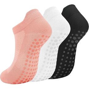 Bevigorio Grip Pilates Socks Yoga Socks for Women Non Slip Grippy Socks for Hospital Barre Workout Athletics