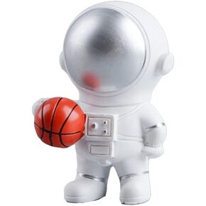 123Arts Weightlifting Astronaut Figurine Statue, Bedroom and Desktop Decor, Resin Astronaut Decor