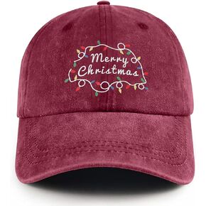 Christmas Baseball Cap Christmas Hat for Women Men Unisex Adult Vintage Adjustable Hats