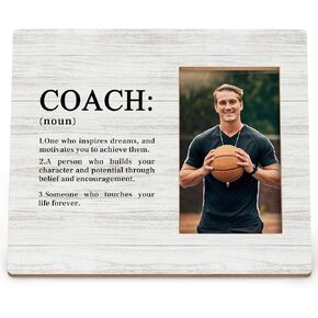Coach Coaches Coaching Retirement Appreciation Thank You Gifts for Men Women, Coach Definition Decor Picture Frames, Baseball Basketball Football Coach Gift Picture Photo Frame for 4x6 Photos
