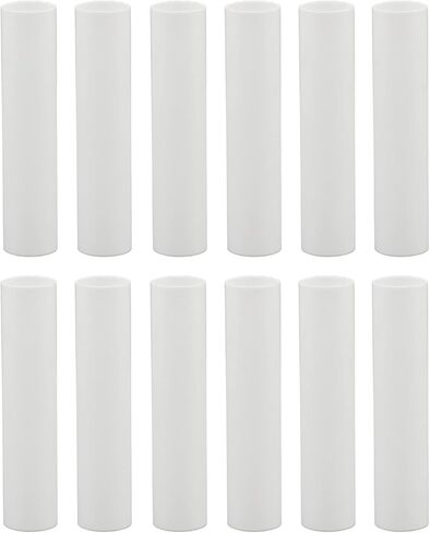 Creative Hobbies® 4" White Plastic Candle Covers Sleeves Chandelier Socket Covers ~ 4 Inch Candelabra Base | Set of 12 in Saudi Arabia