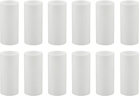 Creative Hobbies® 4" White Plastic Candle Covers Sleeves Chandelier Socket Covers ~ 4 Inch Candelabra Base | Set of 12 in Saudi Arabia