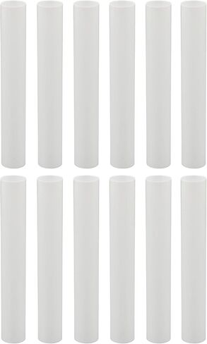 Creative Hobbies® 4" White Plastic Candle Covers Sleeves Chandelier Socket Covers ~ 4 Inch Candelabra Base | Set of 12 in Saudi Arabia