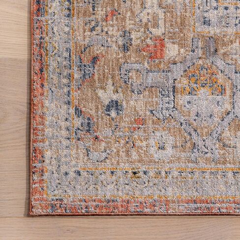 nuLOOM Brittany Oriental Style Medallion Area Rug - 8x10 Area Rug Oriental & Oriental Style Rust/Blue Rugs for Living Room Bedroom Dining Room Kitchen in Kuwait