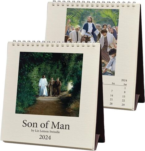 HavenLight 2024 Desktop Calendar - "The Good Shepherd" by Yongsung Kim, 6.75" x 6.125" Printed in Premium Archival Paper - Monthly Calendar, Christian Art - Jesus Picture in Saudi Arabia