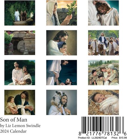HavenLight 2024 Desktop Calendar - "The Good Shepherd" by Yongsung Kim, 6.75" x 6.125" Printed in Premium Archival Paper - Monthly Calendar, Christian Art - Jesus Picture in Saudi Arabia