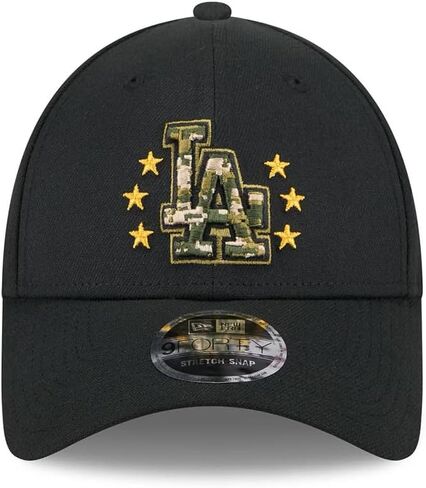 New Era Youth LA Los Angeles Dodgers 9FORTY 2024 Armed Forces Day Authentic Collection Snapback Cap, Hat Black in Saudi Arabia