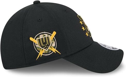 New Era Youth LA Los Angeles Dodgers 9FORTY 2024 Armed Forces Day Authentic Collection Snapback Cap, Hat Black in Saudi Arabia