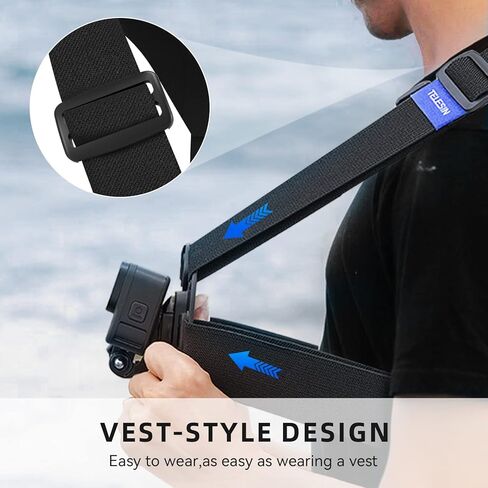 Chest Mount Harness chest strap with for GoPro chest Mount Hero 12,11,10,9,8,7,6,5,4, Hero Session, DJI Osmo Action Cameras in Saudi Arabia