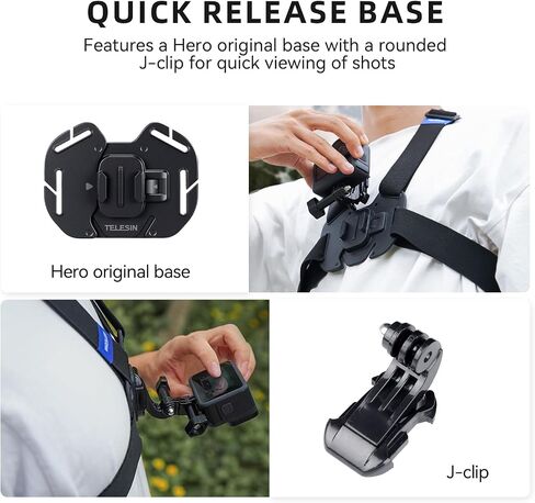 Chest Mount Harness chest strap with for GoPro chest Mount Hero 12,11,10,9,8,7,6,5,4, Hero Session, DJI Osmo Action Cameras in Saudi Arabia
