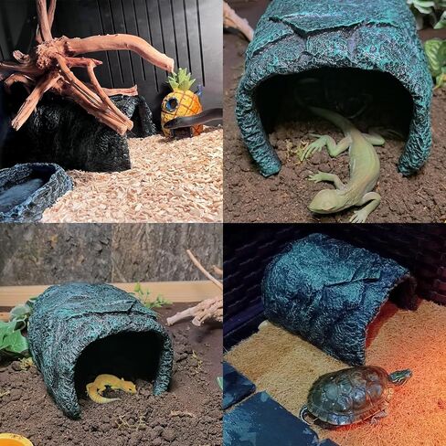 BNOSDM Reptile Hideout,Tortoise Hide Cave,Resin Rock,Bearded Dragon Hideaway,Turtle Basking Platform,Reptiles Habitat Decor Tank Accessories for Lizards Gecko Snakes Chameleon Frogs in Saudi Arabia