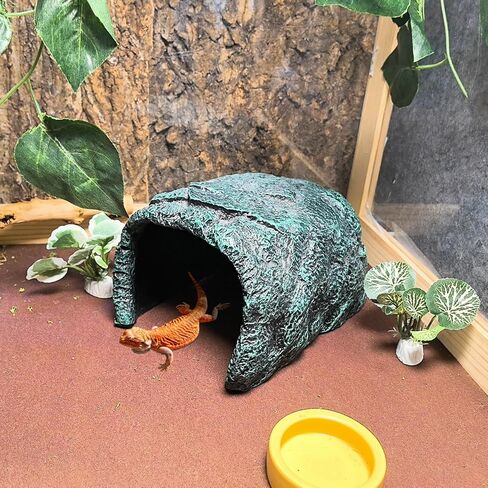 BNOSDM Reptile Hideout,Tortoise Hide Cave,Resin Rock,Bearded Dragon Hideaway,Turtle Basking Platform,Reptiles Habitat Decor Tank Accessories for Lizards Gecko Snakes Chameleon Frogs in Saudi Arabia
