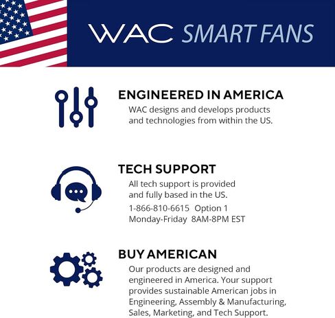 WAC Smart Fans Clean Indoor and Outdoor 3-Blade Smart Home Ceiling Fan 52in Satin Brass Matte White with Remote Control works with Alexa and iOS or Android App in Saudi Arabia