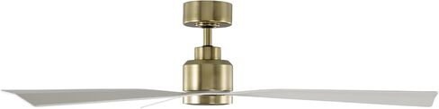 WAC Smart Fans Clean Indoor and Outdoor 3-Blade Smart Home Ceiling Fan 52in Satin Brass Matte White with Remote Control works with Alexa and iOS or Android App in Saudi Arabia