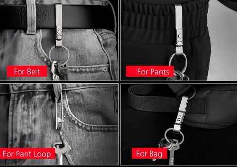 Titanium Gr5 Mortise Lock Design Key Belt Clip Keychain Clip With One Ti ring (Patented) MB9 in Saudi Arabia