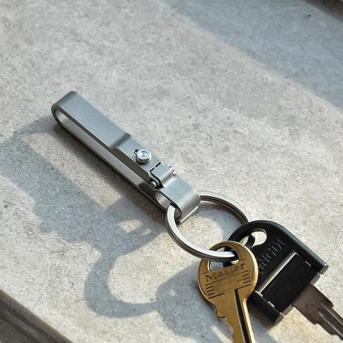 Titanium Gr5 Mortise Lock Design Key Belt Clip Keychain Clip With One Ti ring (Patented) MB9 in Saudi Arabia