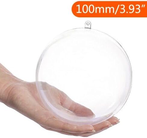 20Pcs Christmas Ball Ornaments 2.36"/60mm Fillable Clear Plastic Ornaments Balls DIY Christmas Tree Decoration Baubles Decorative Hanging Ornaments for Xmas Tree Holiday Wreath Garland Decor (2.36") in Saudi Arabia