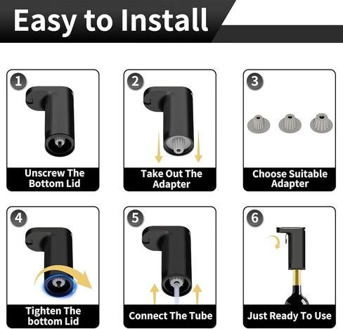 موزع النبيذ الكهربائي، دورق النبيذ بلمسة واحدة، مجموعة توزيع النبيذ 1-999 مل، بنك الطاقة ووظيفة التنظيف الذاتي، جهاز سكب مهوية النبيذ التلقائي يناسب معظم الزجاجات القابلة لإعادة الشحن عبر USB in Kuwait