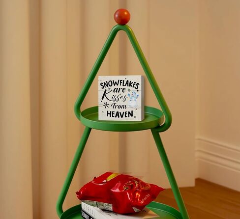 Snowman Winter Table Decorations, Snowflake Decorations, Snowman Christmas Decorations Indoor, Gift Snowman Centerpiece Farmhouse Winter Tabletop Signs 5 x 5 Inch in Kuwait