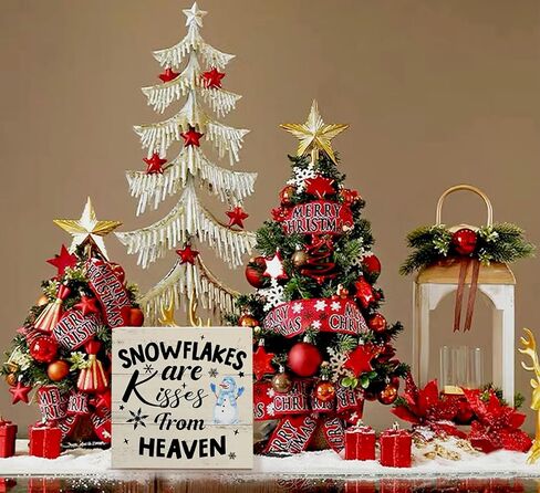 Snowman Winter Table Decorations, Snowflake Decorations, Snowman Christmas Decorations Indoor, Gift Snowman Centerpiece Farmhouse Winter Tabletop Signs 5 x 5 Inch in Kuwait