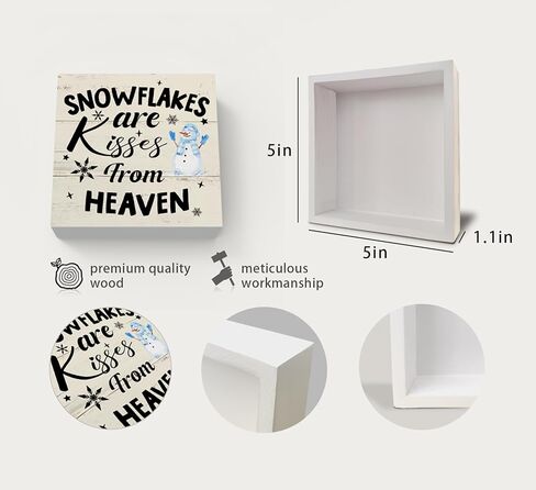 Snowman Winter Table Decorations, Snowflake Decorations, Snowman Christmas Decorations Indoor, Gift Snowman Centerpiece Farmhouse Winter Tabletop Signs 5 x 5 Inch in Kuwait