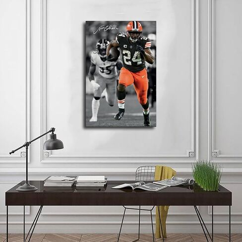 QUNAN Sports Poster Sports Poster Lamar Jackson Canvas Poster Unframe:12x18inch(30x45cm) in Saudi Arabia