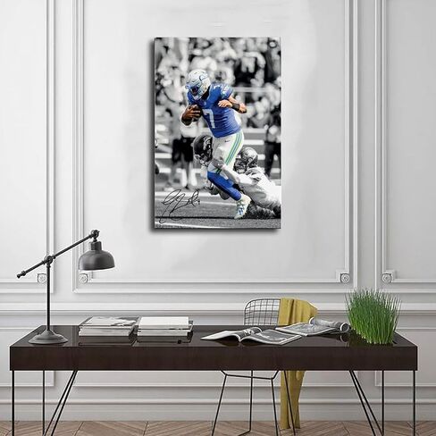 QUNAN Sports Poster Sports Poster Lamar Jackson Canvas Poster Unframe:12x18inch(30x45cm) in Saudi Arabia