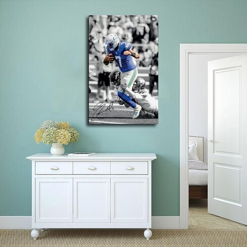 QUNAN Sports Poster Sports Poster Lamar Jackson Canvas Poster Unframe:12x18inch(30x45cm) in Saudi Arabia