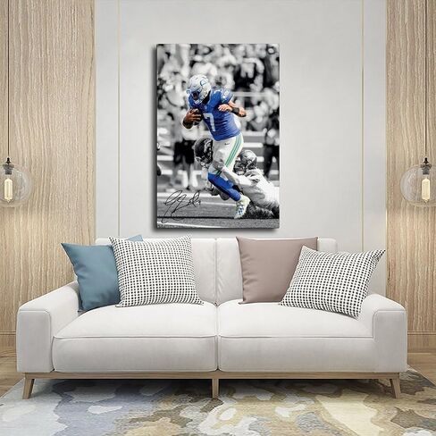 QUNAN Sports Poster Sports Poster Lamar Jackson Canvas Poster Unframe:12x18inch(30x45cm) in Saudi Arabia