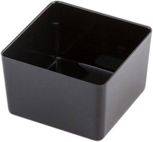 Restaurantware 4 Ounce Mini Dessert Cups 100 Square Small Appetizer Cups - Tall Heavy-Duty Black Plastic Disposable Parfait Cups Serve Mousse Puddings Or Samples For Weddings Or Parties in Saudi Arabia