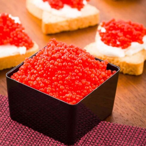 Restaurantware 4 Ounce Mini Dessert Cups 100 Square Small Appetizer Cups - Tall Heavy-Duty Black Plastic Disposable Parfait Cups Serve Mousse Puddings Or Samples For Weddings Or Parties in Saudi Arabia