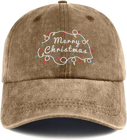 Christmas Baseball Cap Christmas Hat for Women Men Unisex Adult Vintage Adjustable Hats in Kuwait