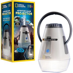 National Geographic Kids Lantern & Image Projector - Project 24 Dinosaur, Space & Animal Images - Glow-in-The-Dark Lens Perfect for Bedroom or Camping, Projector for Bedroom, Night Light