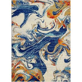 LUXE WEAVERS Abstract Artistic Indoor Area Rug, Blue, 8x10