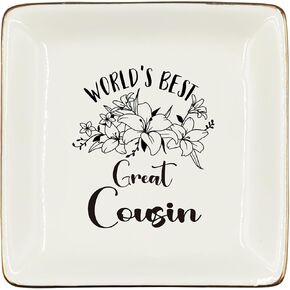 WODMIS Great Grandma Gifts Ceramic Jewelry Tray Dish, Great Gifts From Granddaughter Grandson, Grandma Birthday Gift Jewelry Plate Ring Dish, Christmas Mother's Day Gifts For Great Grandma