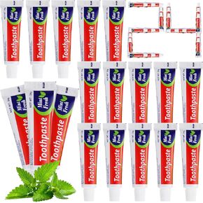 50 Pcs 0.85oz Mini Toothpaste Bulk Regular Toothpaste Clean Mint Toothpaste, Helps Freshens Breath, Travel Size Toothpaste Small Toothpaste for Home Hotel Office School Travel