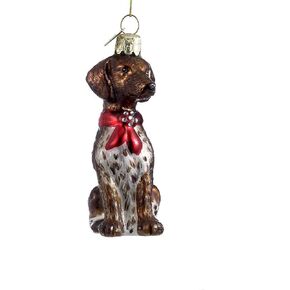 Noble Gems™ German Shorthaired Pointer Glass Ornament, Christmas