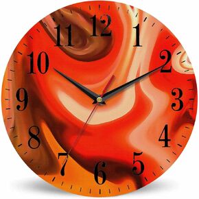 Bee and Flower Wall Clock Bumblebee Flies Over The Blooming Daisies Field 10 Inch Silent Non Ticking Battery Operated Clock Vintage Round Clock for Living Room Bedroom Bathroom Office Decor