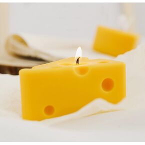 Cheese Shaped Scented Candle,120G Aroma Soy Wax Decorative Candle for Table Photo Prop Birthday Gift,Prefect for Meditation Stress Relief Mood Boosting Bath Yoga