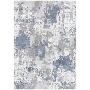 SAFAVIEH Century Collection Accent Rug - 2' x 5', Grey & Blue, Modern Abstract Design, Non-Shedding & Easy Care, Ideal for High Traffic Areas in Entryway, Living Room, Bedroom (CTY339F)